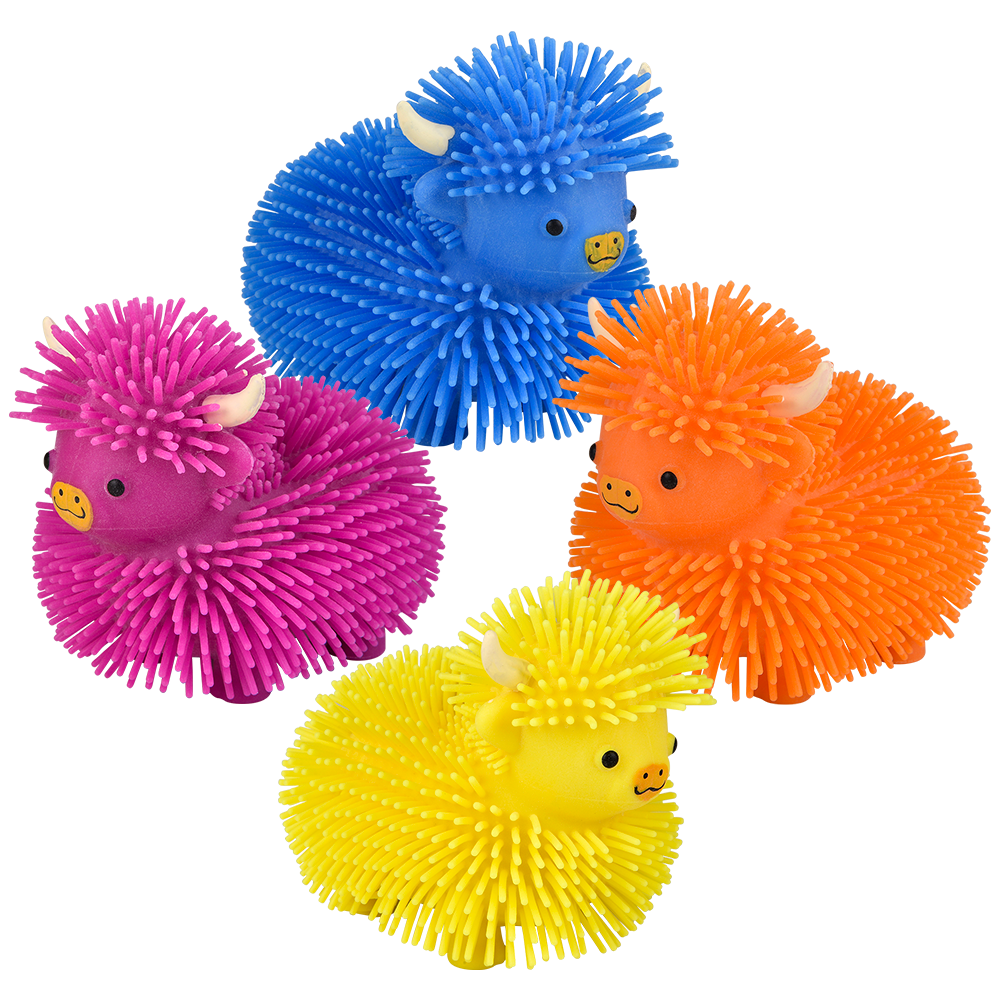 (T) 4" HIGHLAND COW PUFFER-ASSORTED COLORS
