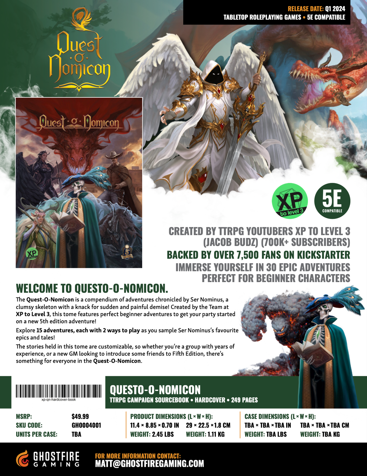 Quest-O-Nomicon: 30 Level 1 Adventures for 5e (Hardcover)