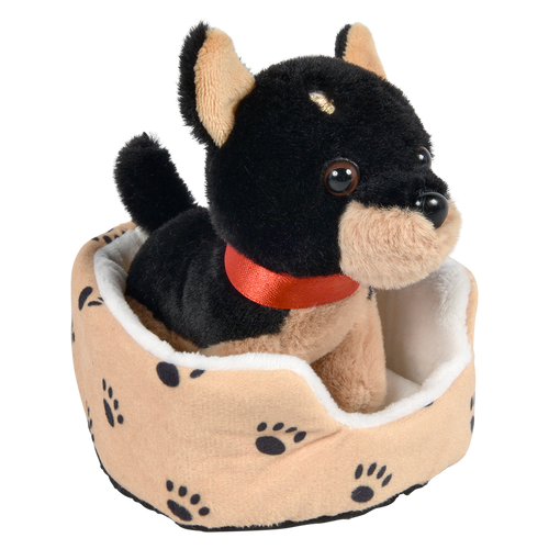 (T) 8" DOG IN BED