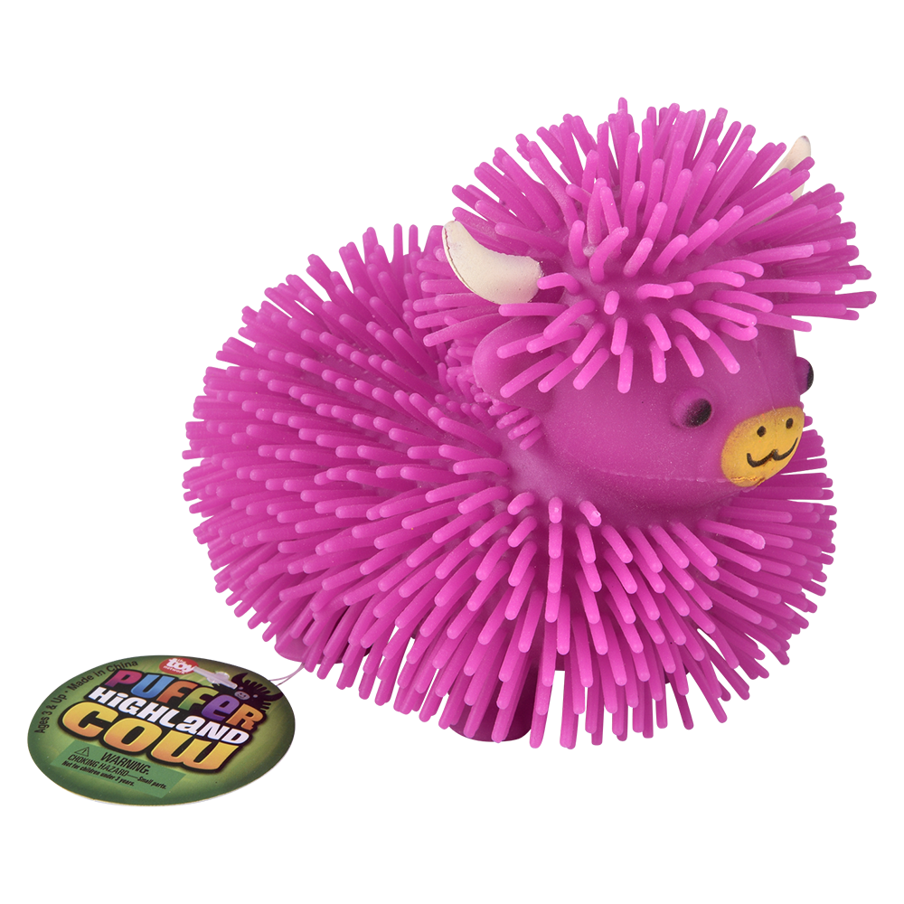(T) 4" HIGHLAND COW PUFFER-ASSORTED COLORS