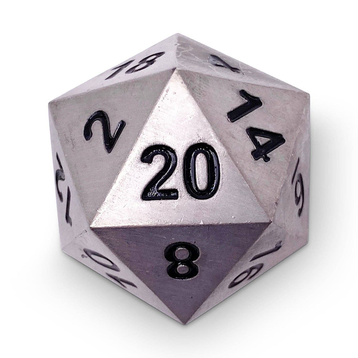 Aged Mithril - Boulder® 45mm D20 Metal Dice