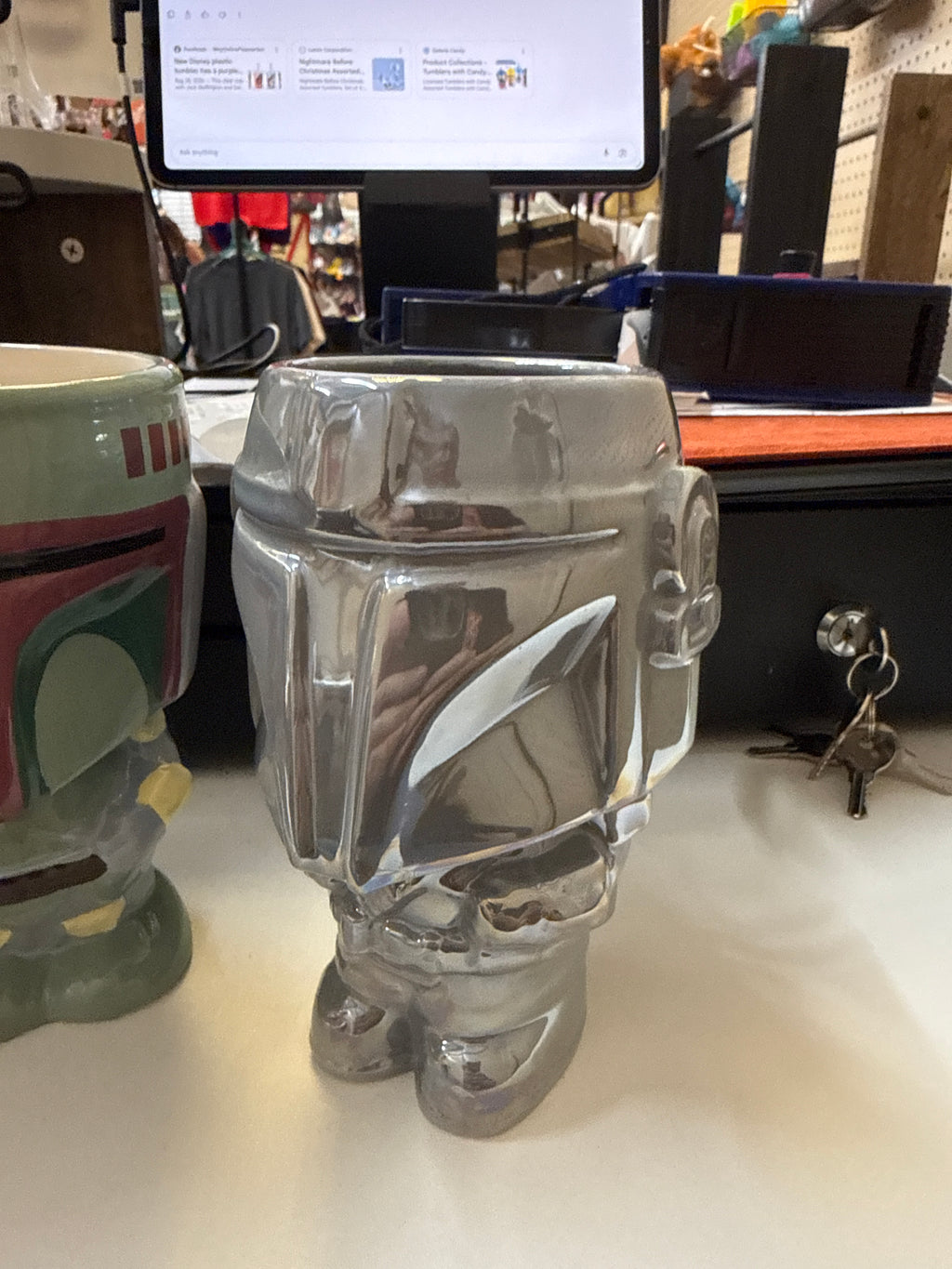 Galerie Star Wars Mandalorian Boba Fett 6" Ceramic Goblet Mug Monochromatic
