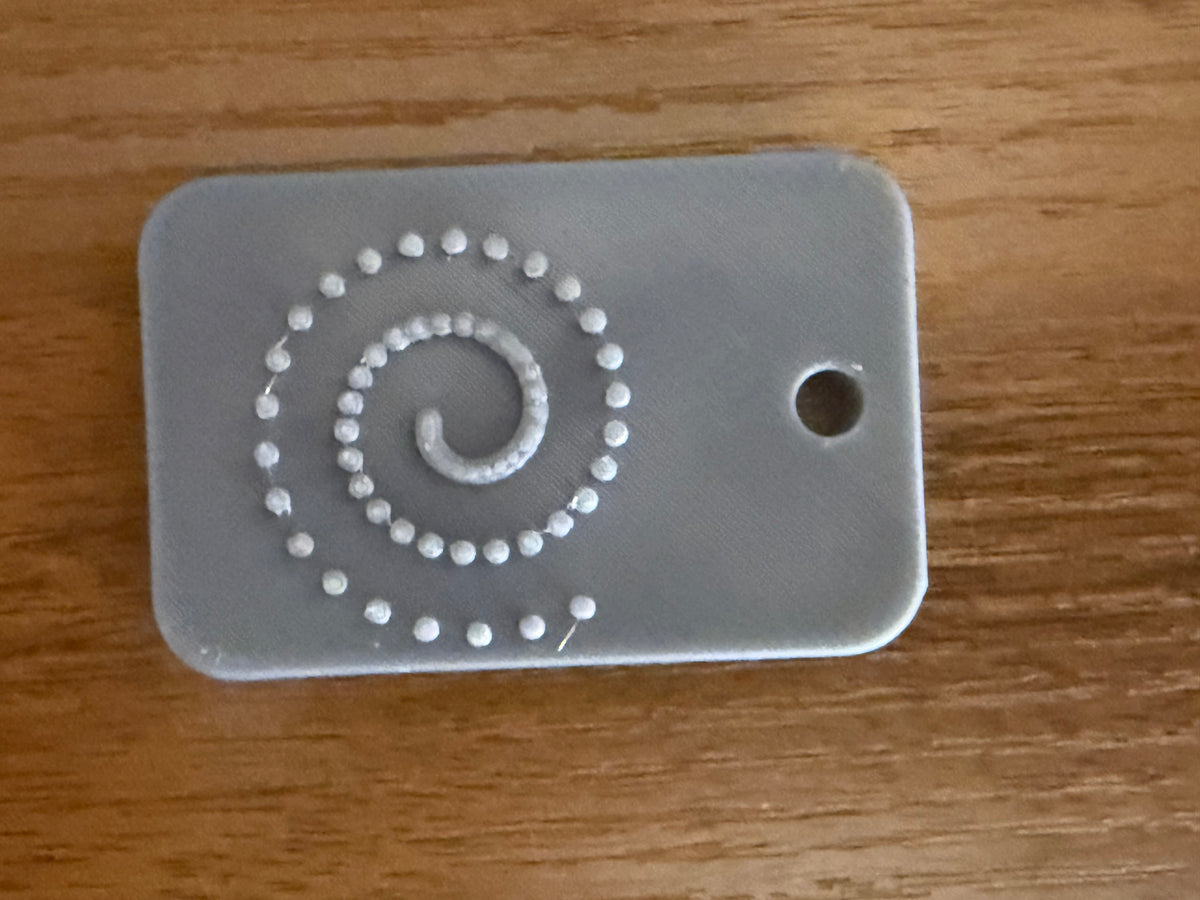 Spiral 01 3D printed tactile sensory pocket fidget