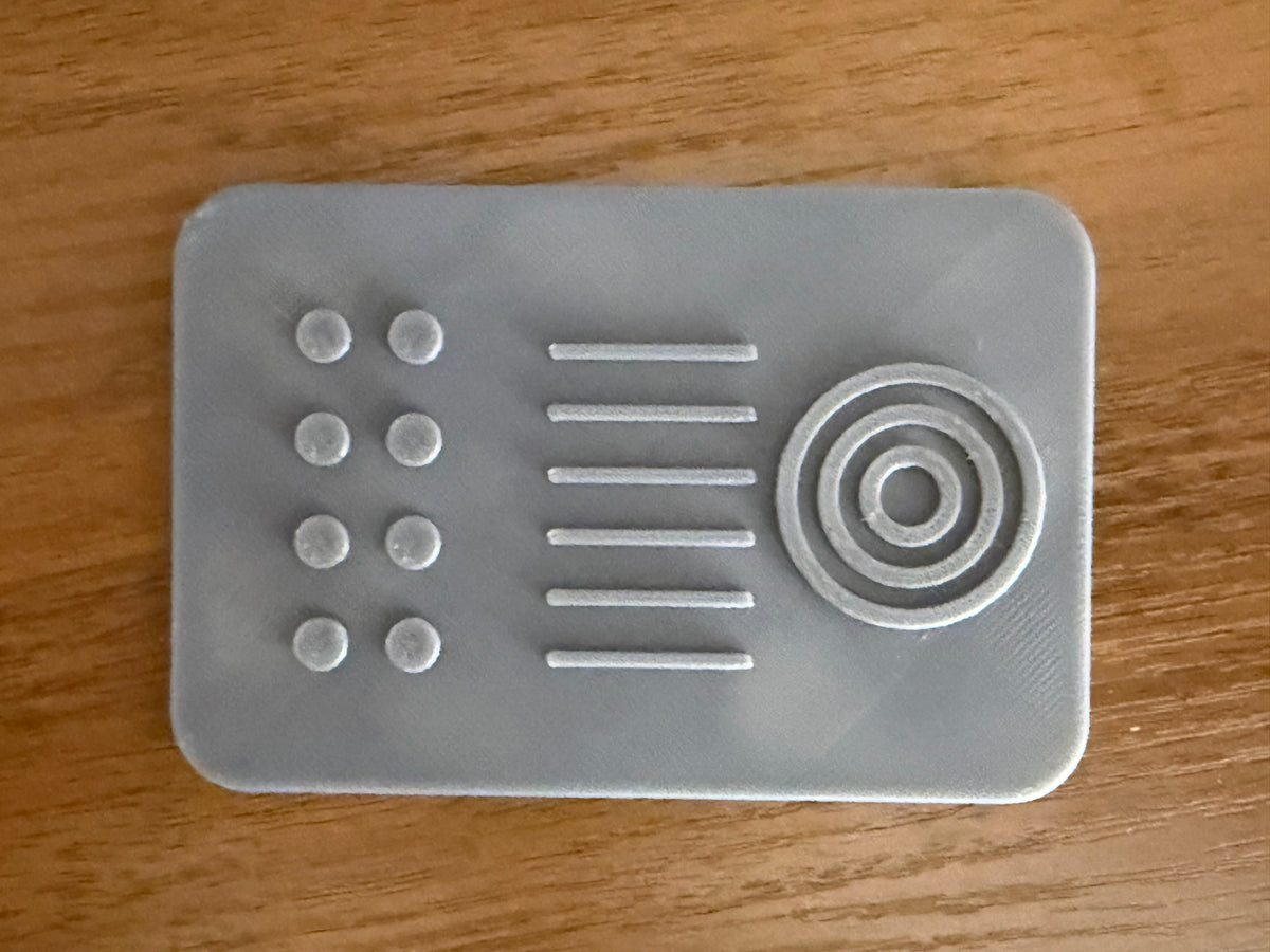 PLA Desk Focus Tile 01 3D printed sensory fidget