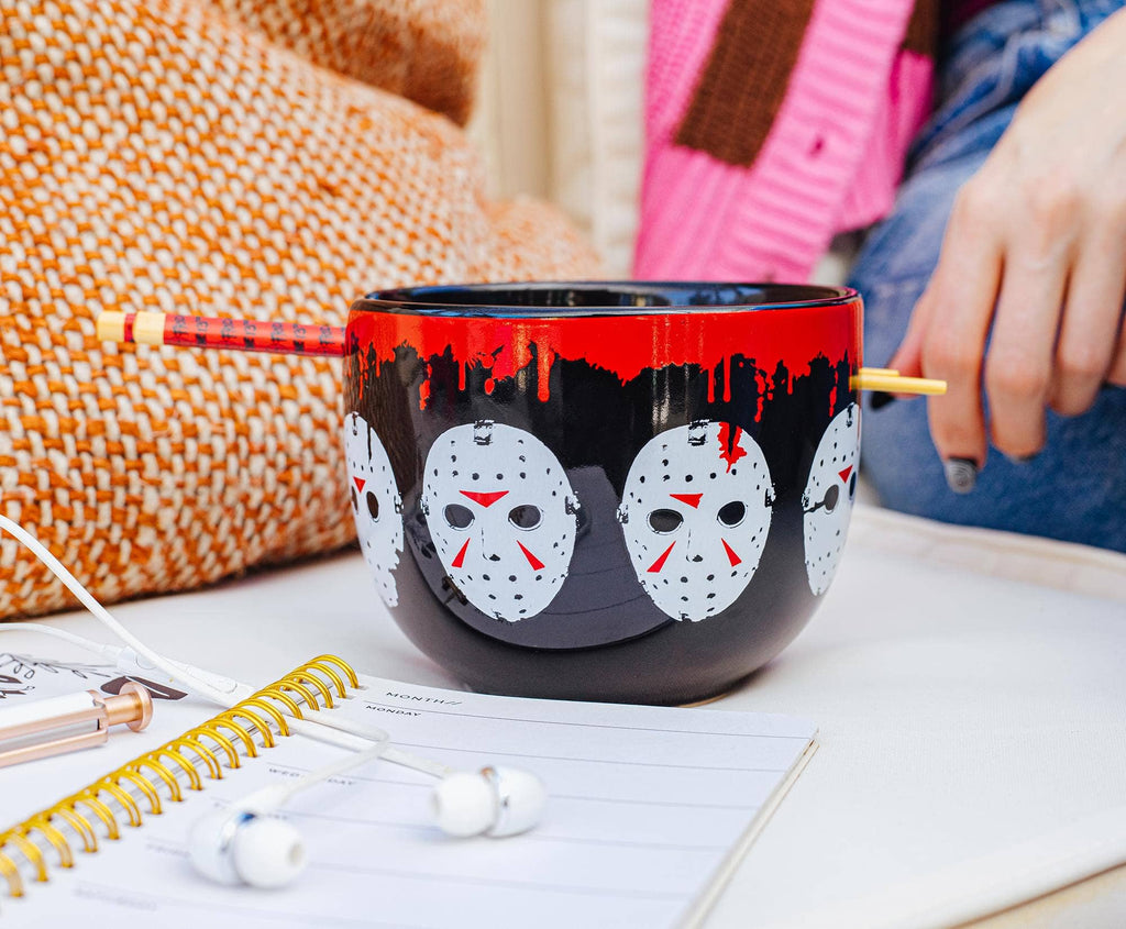 Friday the 13th Jason Mask 20 oz Ramen Bowl Set