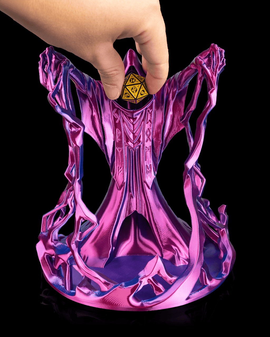 Behold the Wizard dice tower demonstrating dice drop