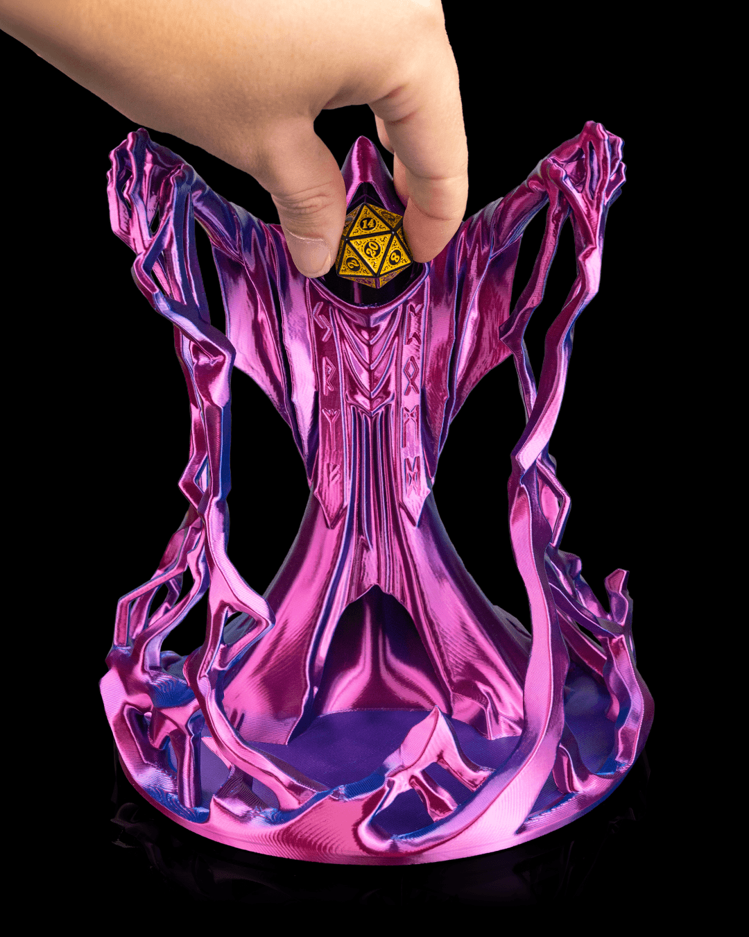 Behold the Wizard dice tower demonstrating dice drop