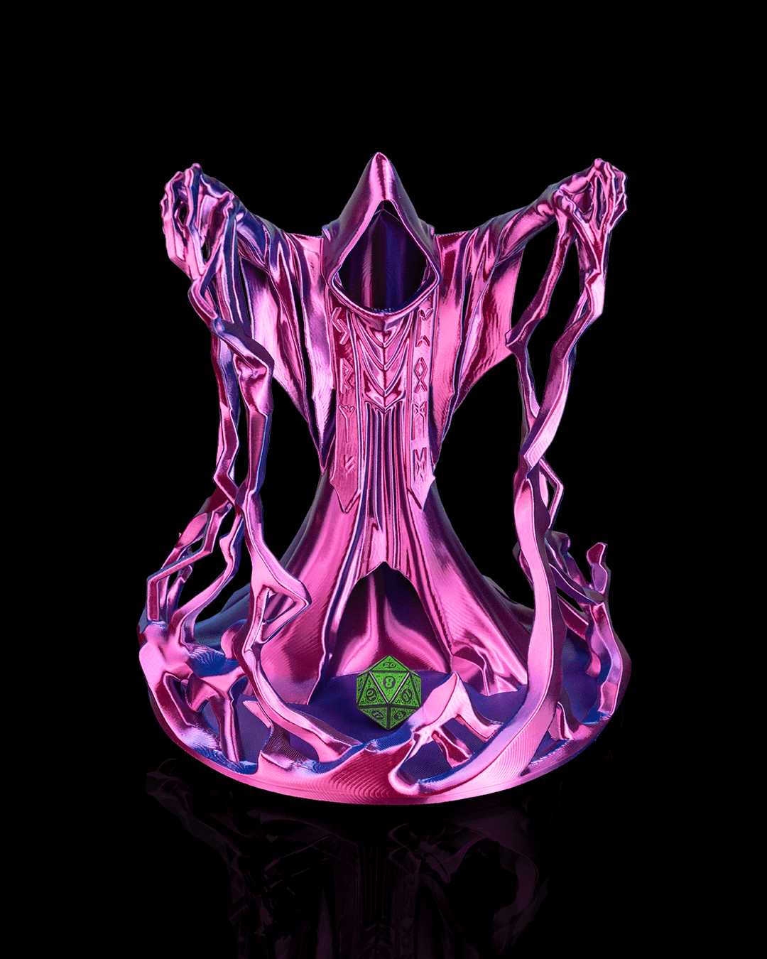 Behold the Wizard dice tower front view with D20