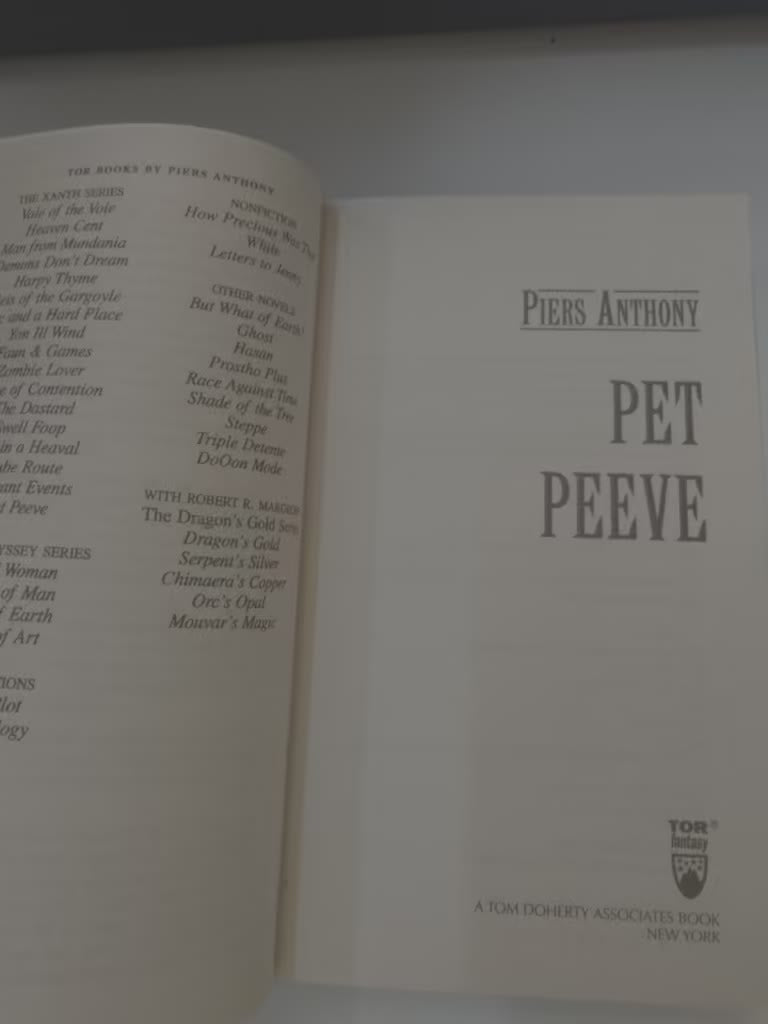 Pet Peeve - Piers Anthony - Xanth Book 29 - Tor Paperback photo 4