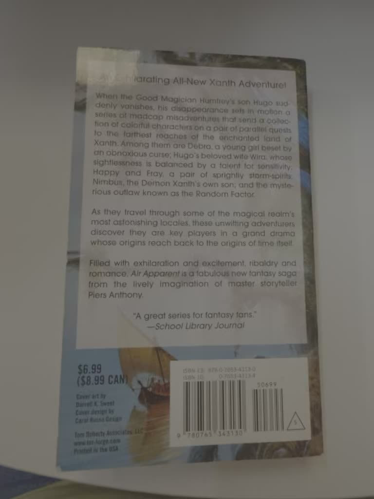 Air Apparent - Piers Anthony - Xanth Book 31 - Tor Paperback photo 2