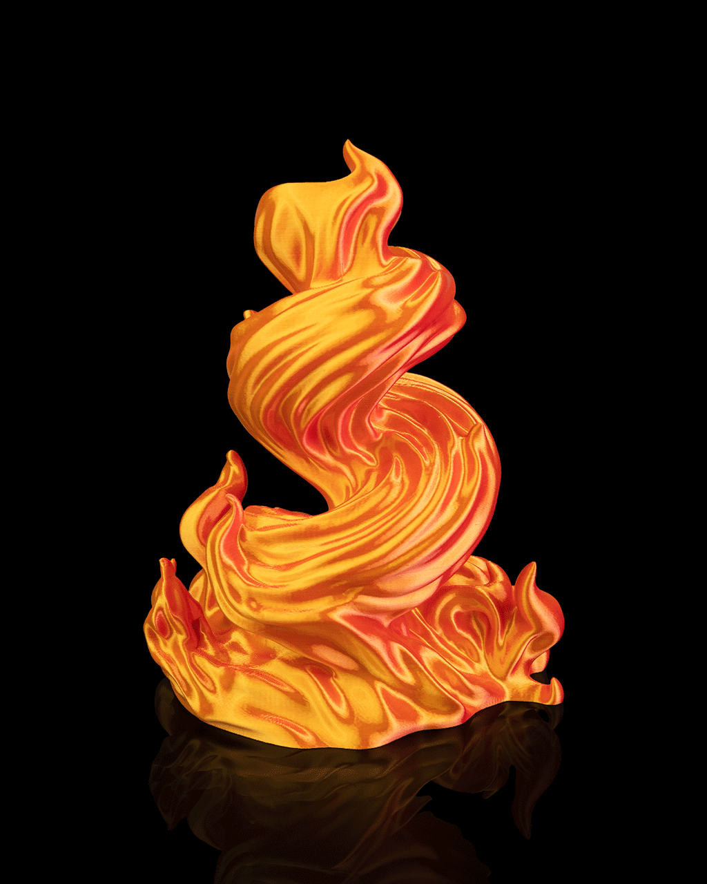 Burning Roll flame dice tower rear angle