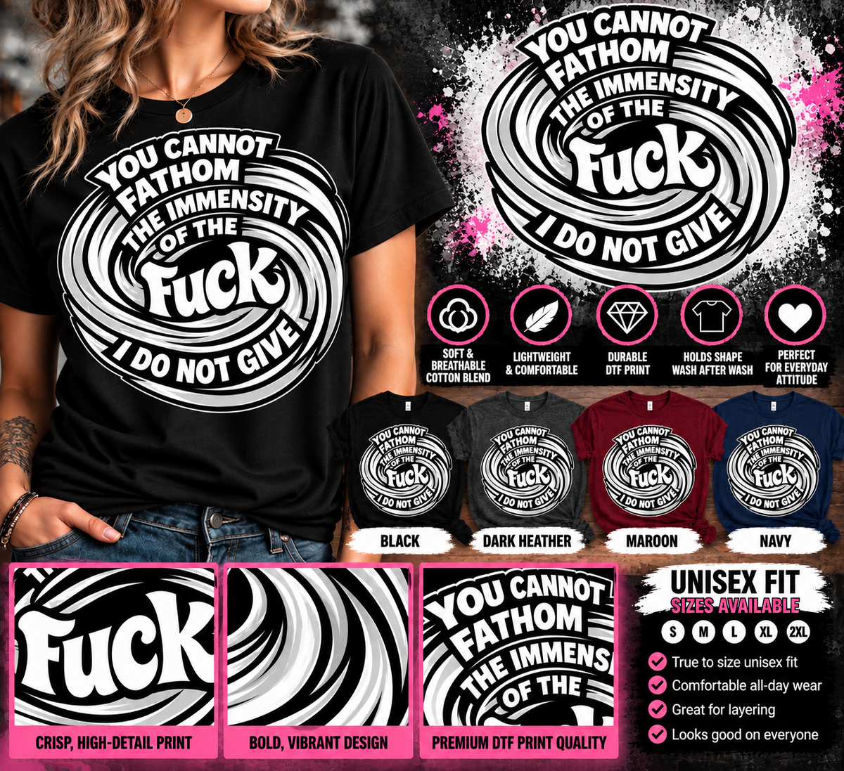Cannot Fathom T-shirt features and benefits