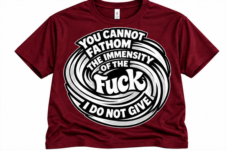 Cannot Fathom maroon T-shirt