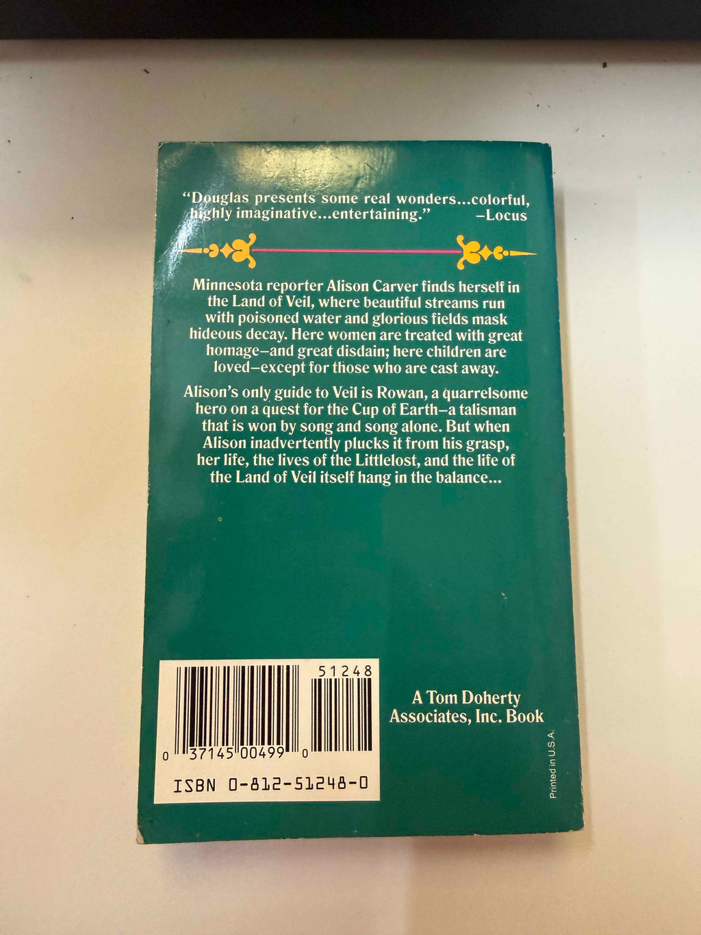 Actual copy back cover and ISBN