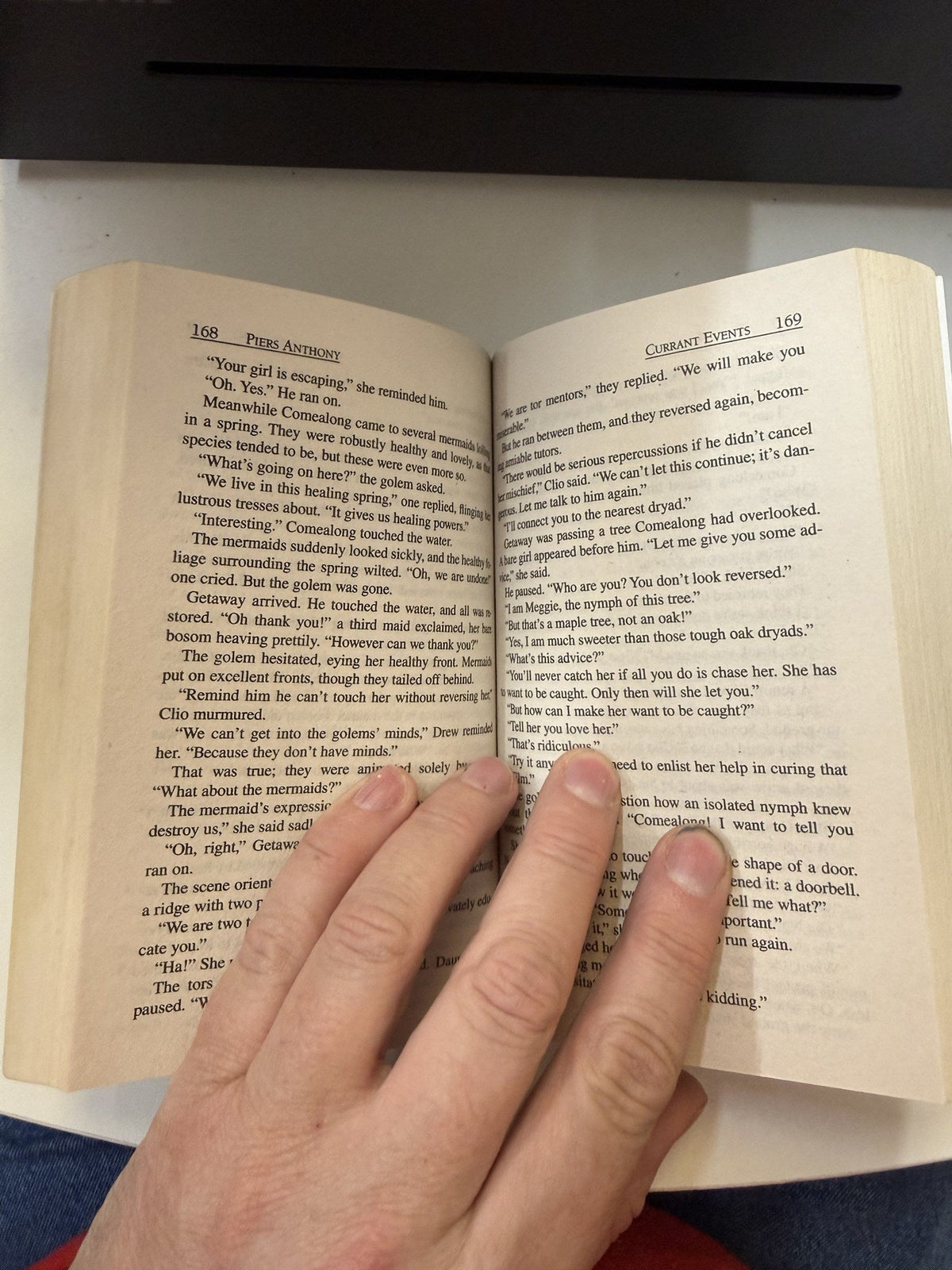 Interior page sample showing paper condition
