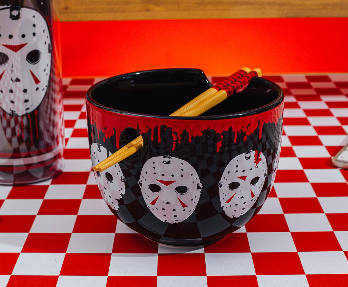 Friday the 13th Jason Mask 20 oz Ramen Bowl Set