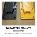 10-pack of PETG battery mounts compatible with DEWALT 20V MAX-style batteries