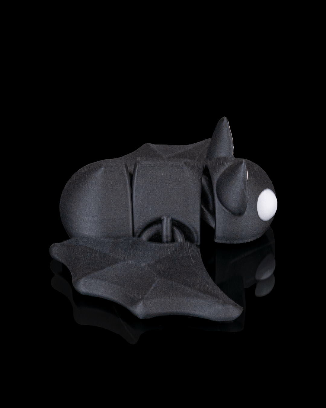 Dozy Bat articulated 3D printed flexi bat side view