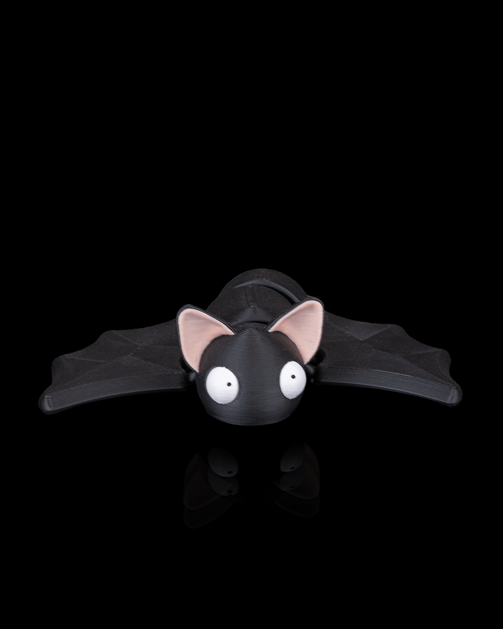 Dozy Bat articulated 3D printed flexi bat front view