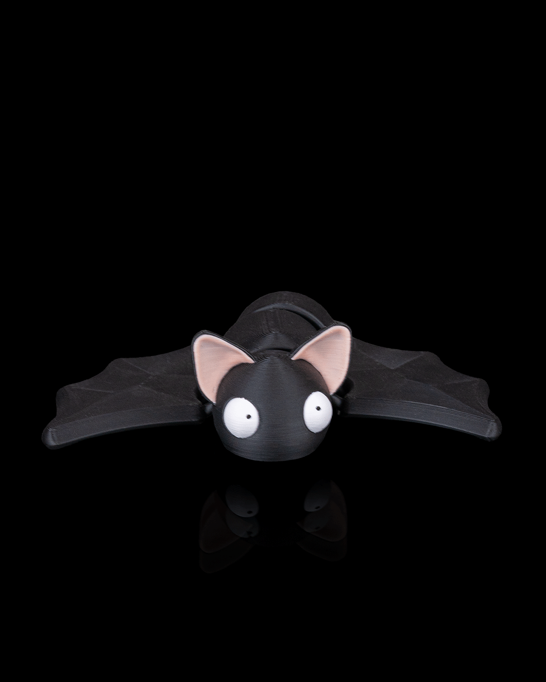 Dozy Bat articulated 3D printed flexi bat front view