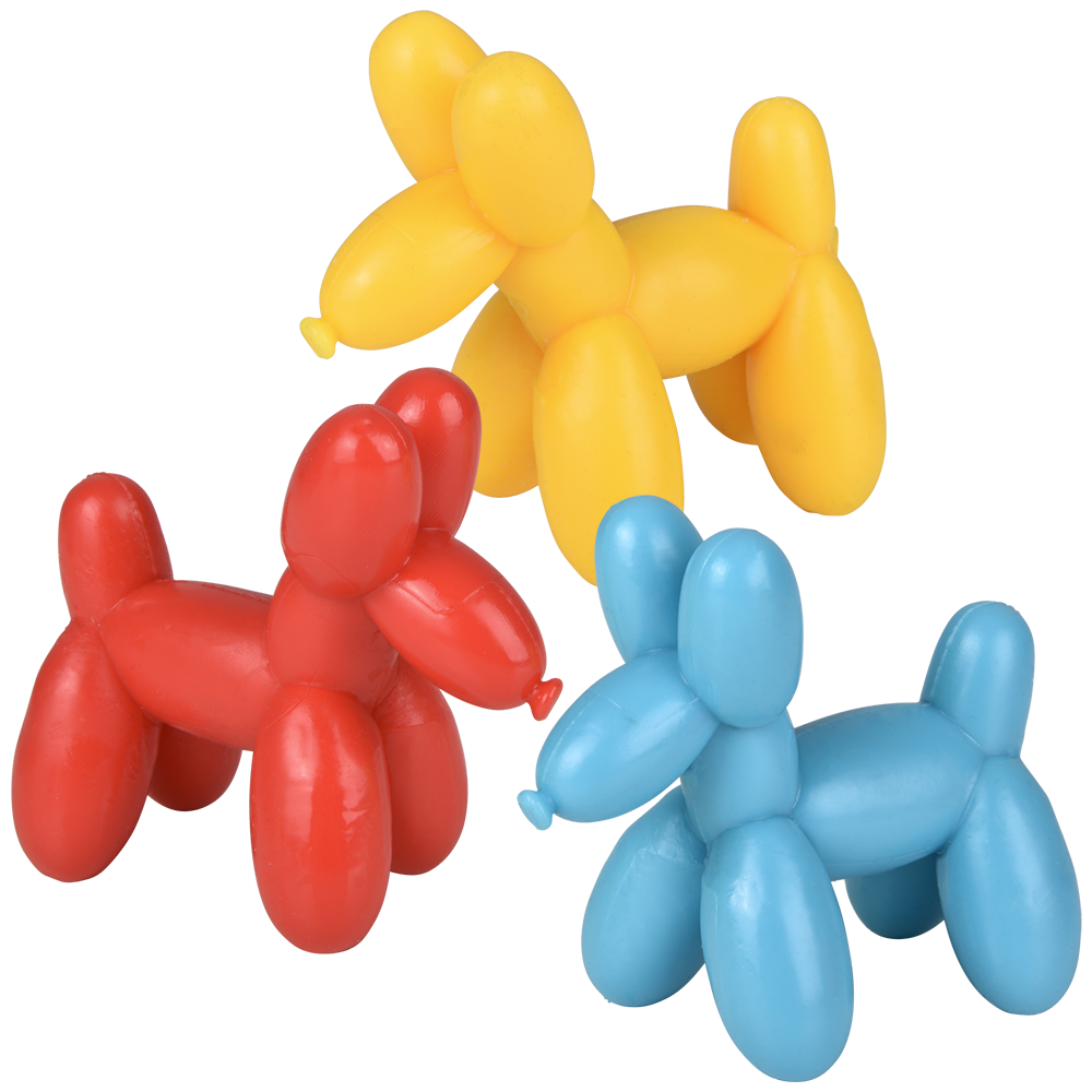 (T) 3.5" STRETCHY AND SAND BALLOON DOG    12/DISP