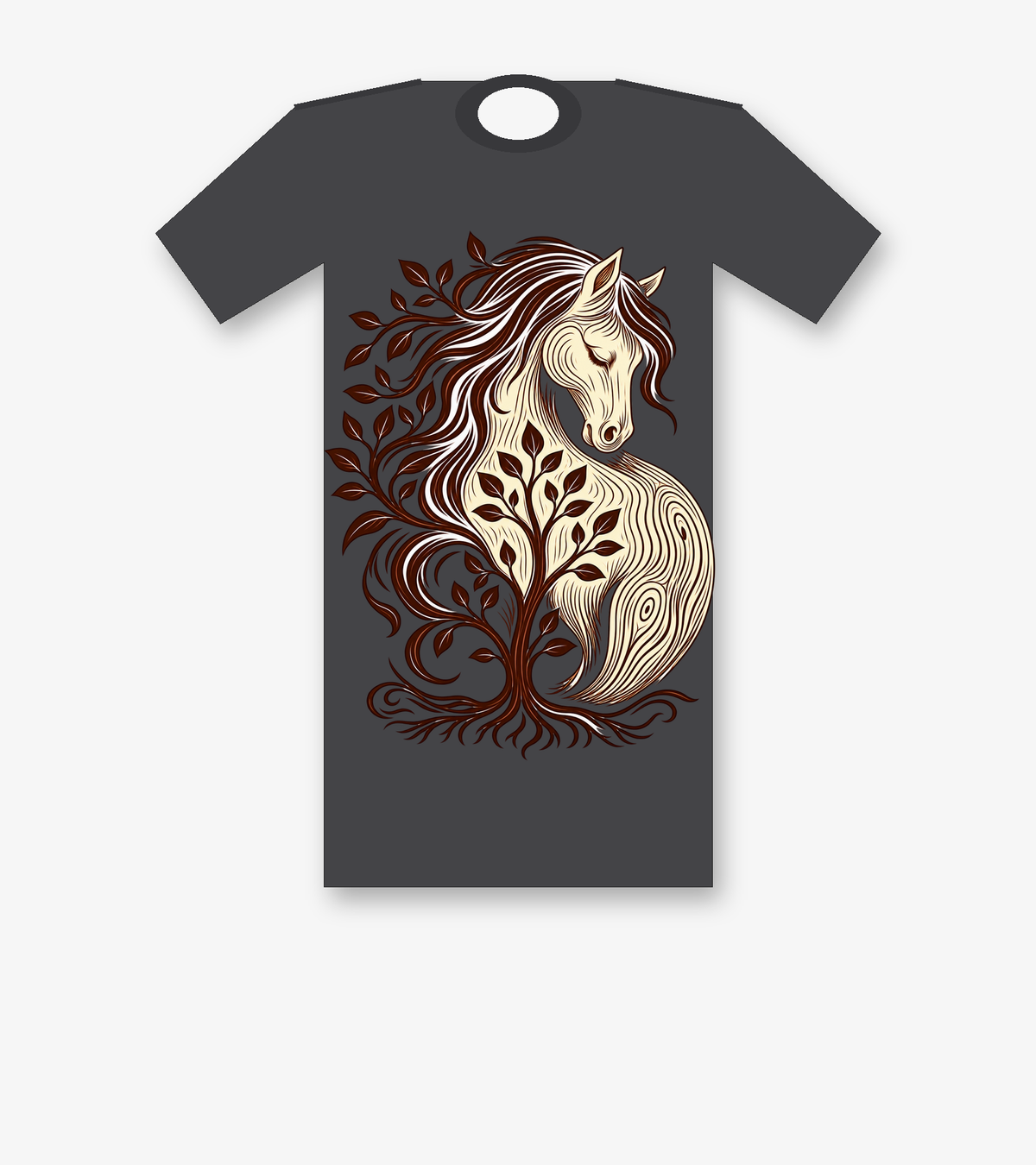 Horse Tree of Life T-shirt - Dark Heather