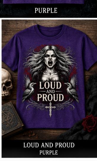 Loud and Proud Banshee purple T-shirt mockup