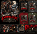 Naughty List Enforcement T-shirt color collage