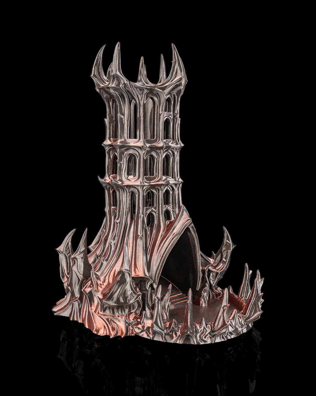 Obsidian Citadel dice tower alternate angle view