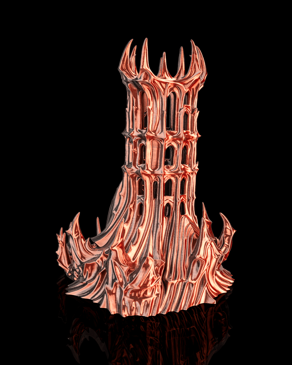 Obsidian Citadel dice tower rear side view