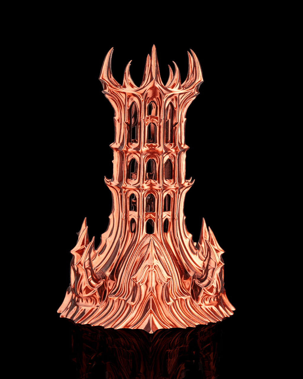 Obsidian Citadel dice tower rear view