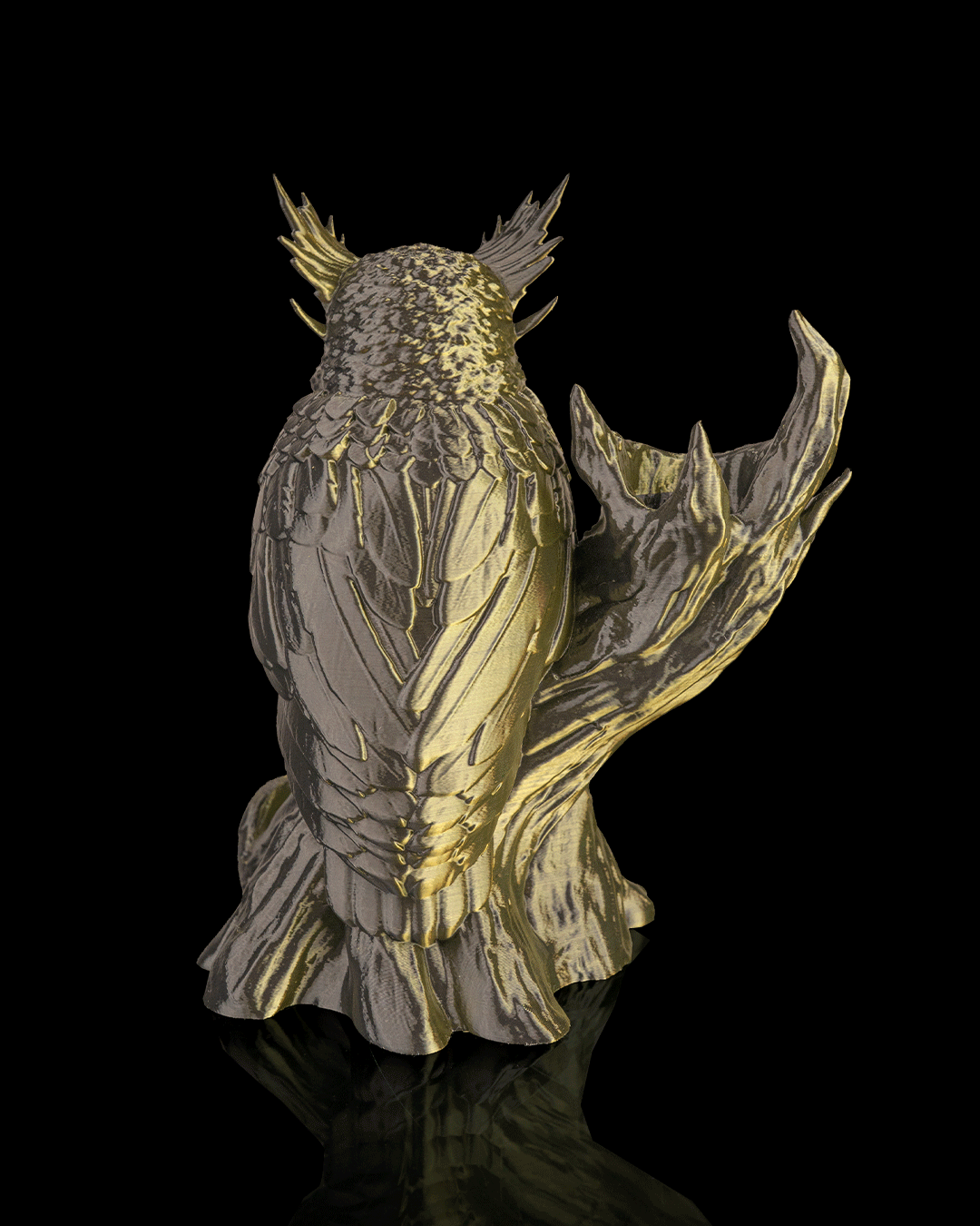 The Omen Owl Dice Tower back view
