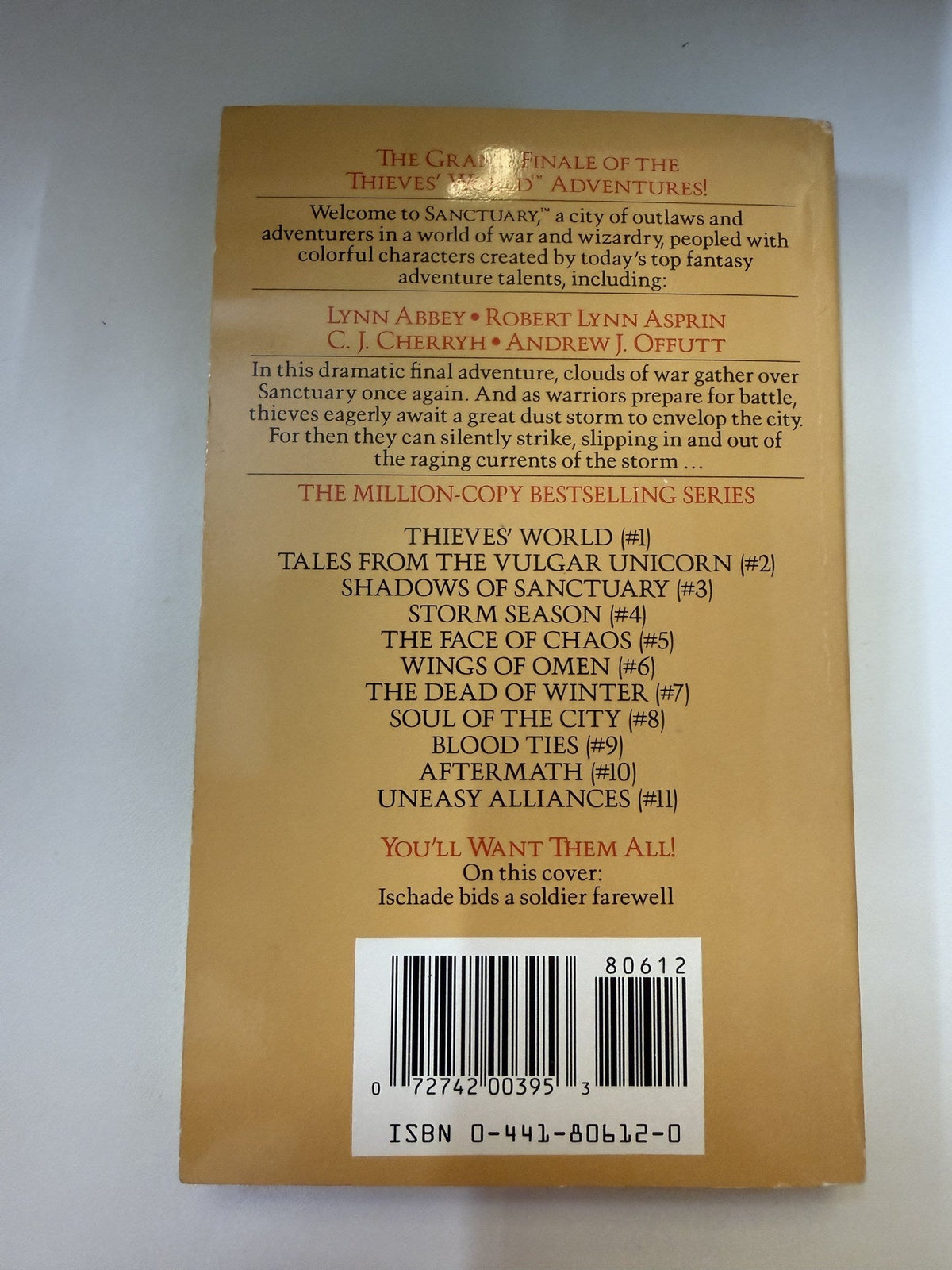 Actual back cover, ISBN