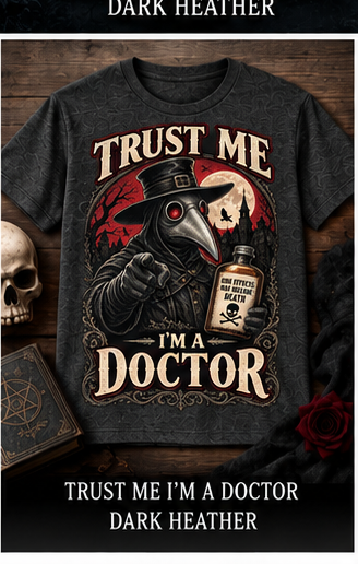 Trust Me I'm a Doctor dark heather T-shirt mockup
