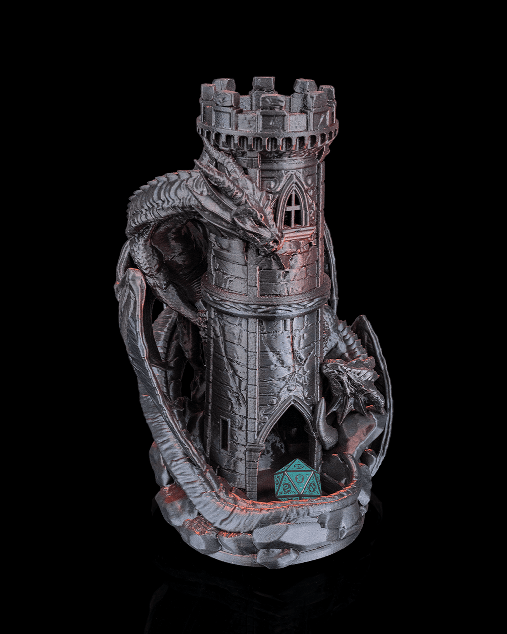 Twin Fate Dragon Dice Tower, finished example view 1