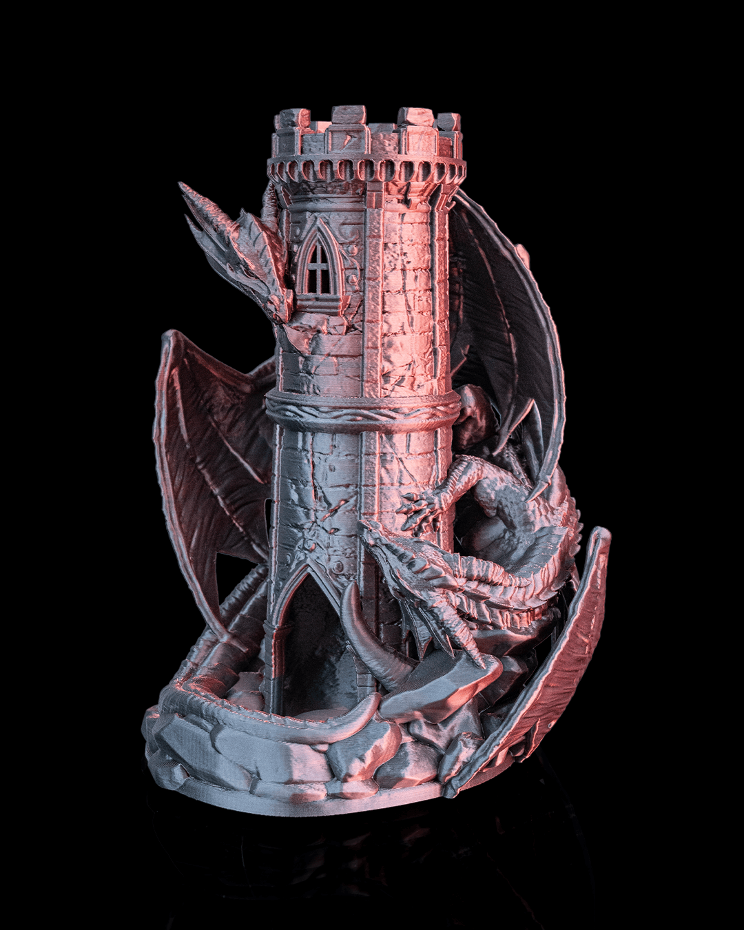 Twin Fate Dragon Dice Tower, finished example view 3