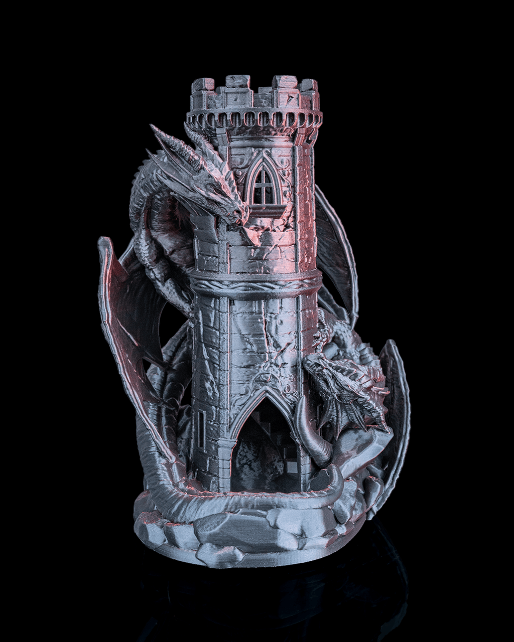 Twin Fate Dragon Dice Tower, finished example view 4