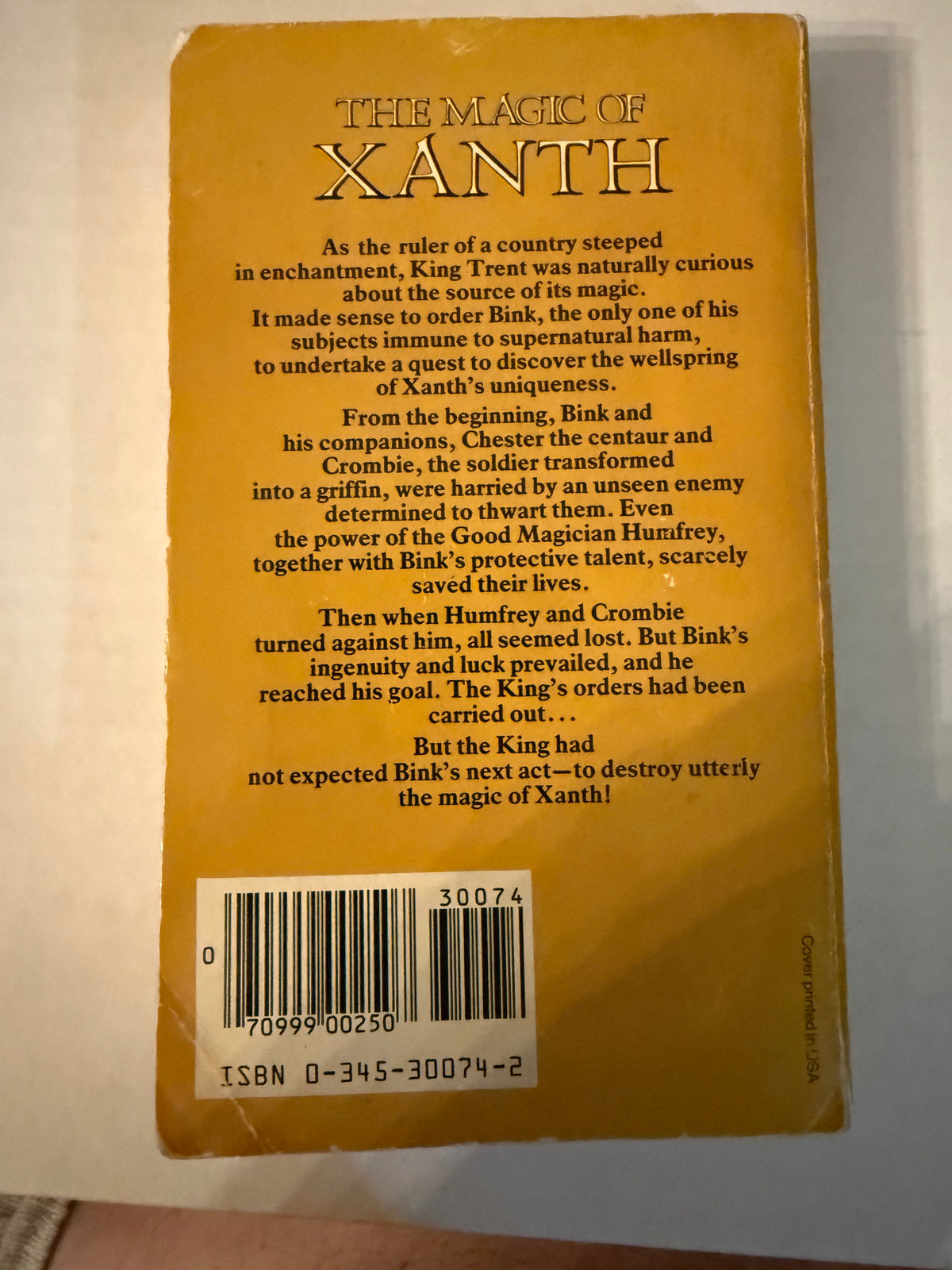 Actual back photo of The Source of Magic