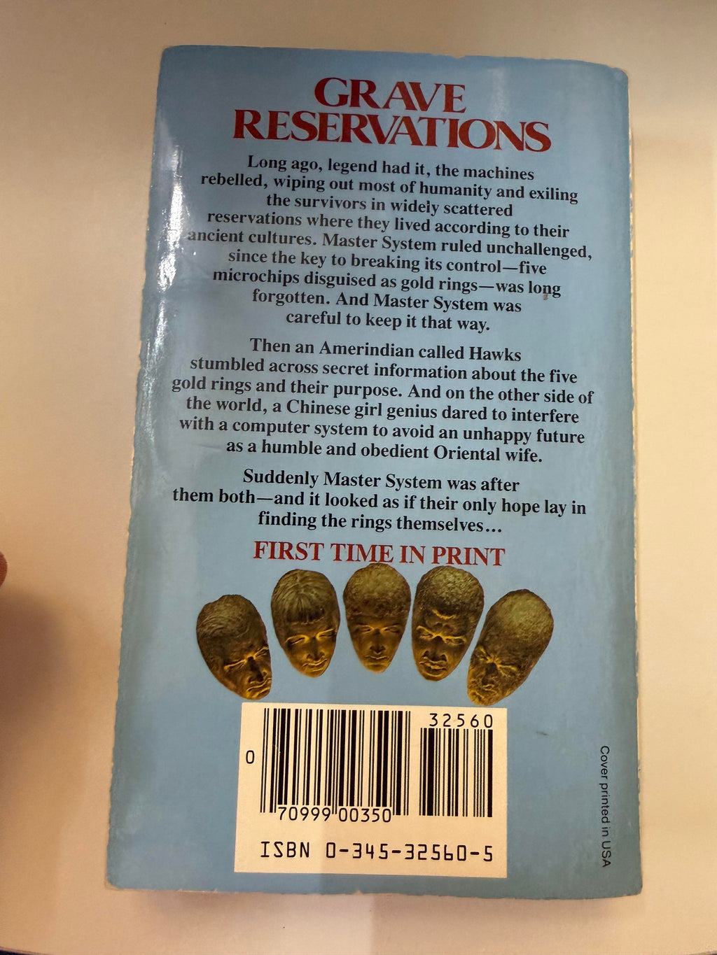 Actual copy of Lords of the Middle Dark: back cover