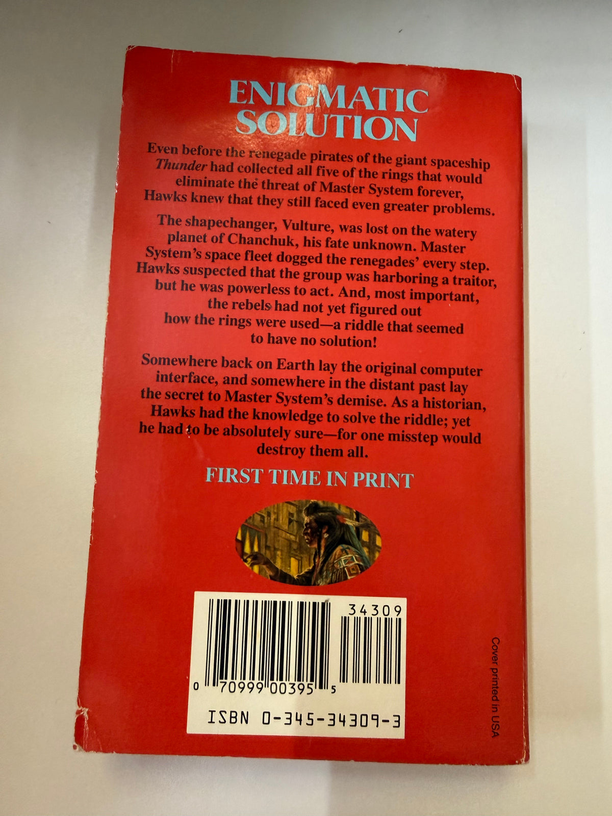 Actual copy of Masks of the Martyrs: back