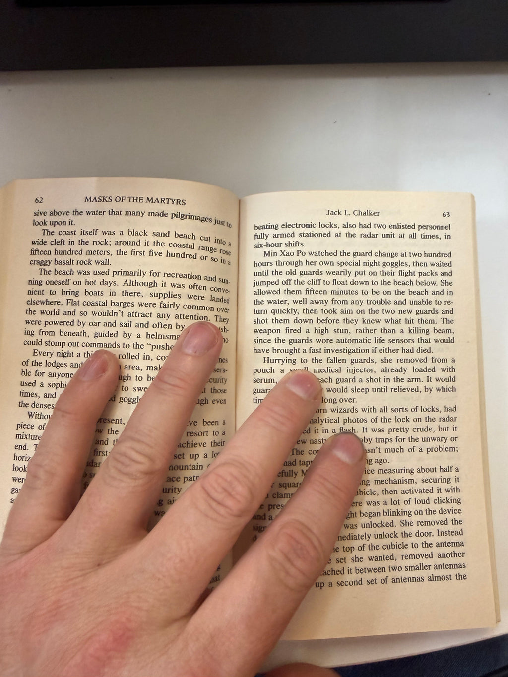 Actual copy of Masks of the Martyrs: interior