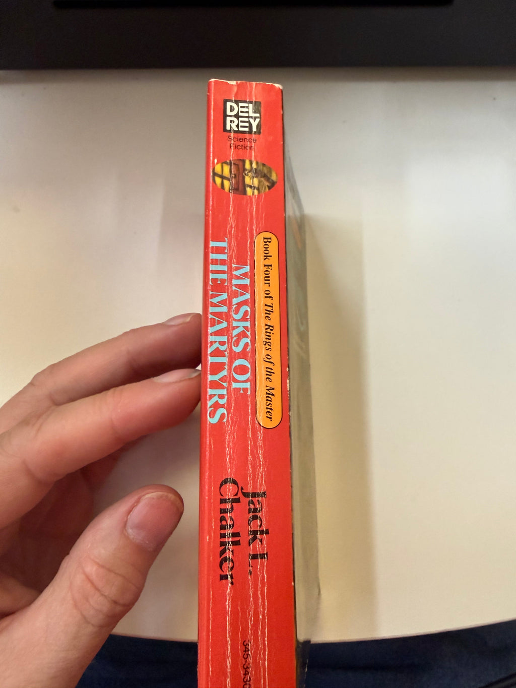 Actual copy of Masks of the Martyrs: spine