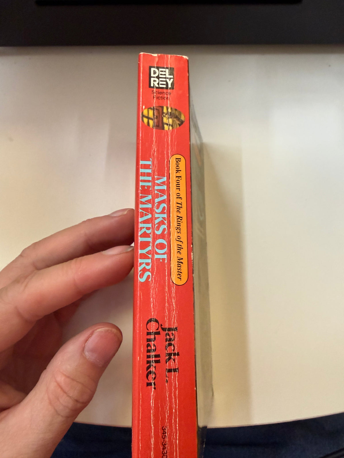 Actual copy of Masks of the Martyrs: spine