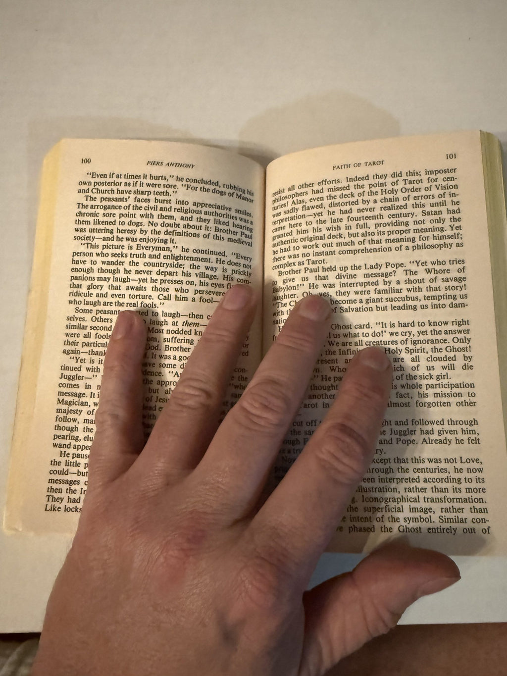 Actual interior pages of Faith of Tarot