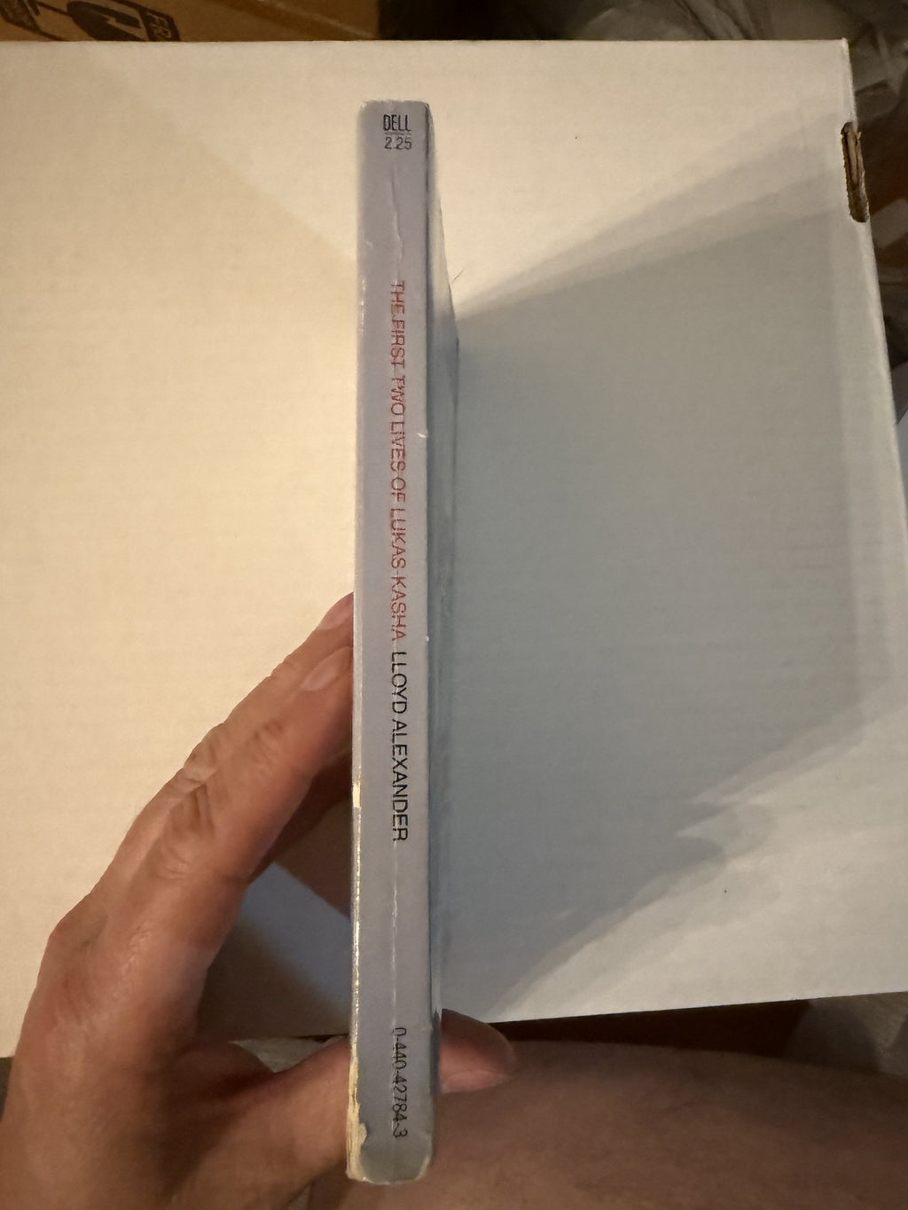 Actual spine photograph of The First Two Lives of Lukas-Kasha