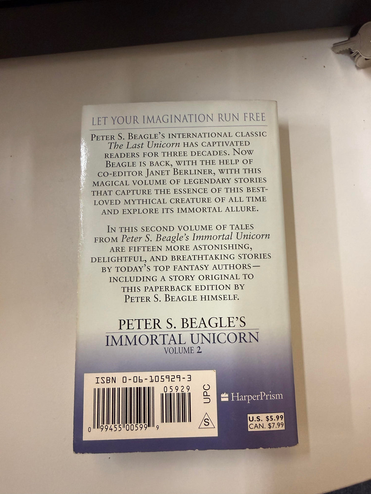 Peter S. Beagle's Immortal Unicorn Volume 2; actual copy photo 3 of 5
