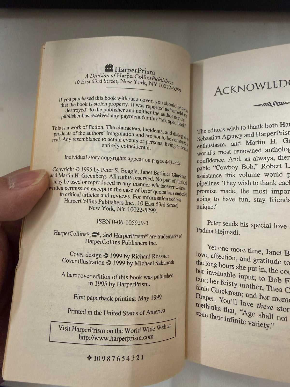 Peter S. Beagle's Immortal Unicorn Volume 2; actual copy photo 4 of 5