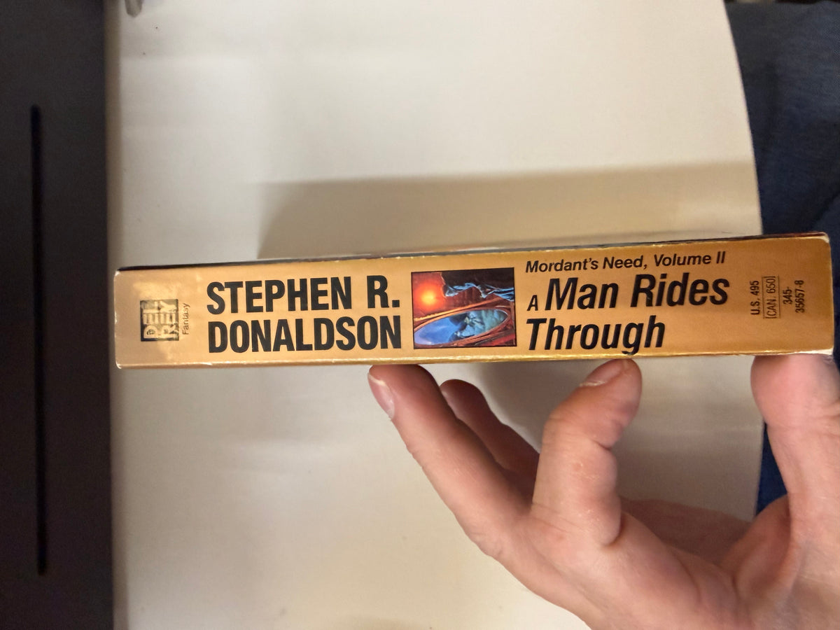 A Man Rides Through by Stephen R. Donaldson; actual copy photo 2 of 5