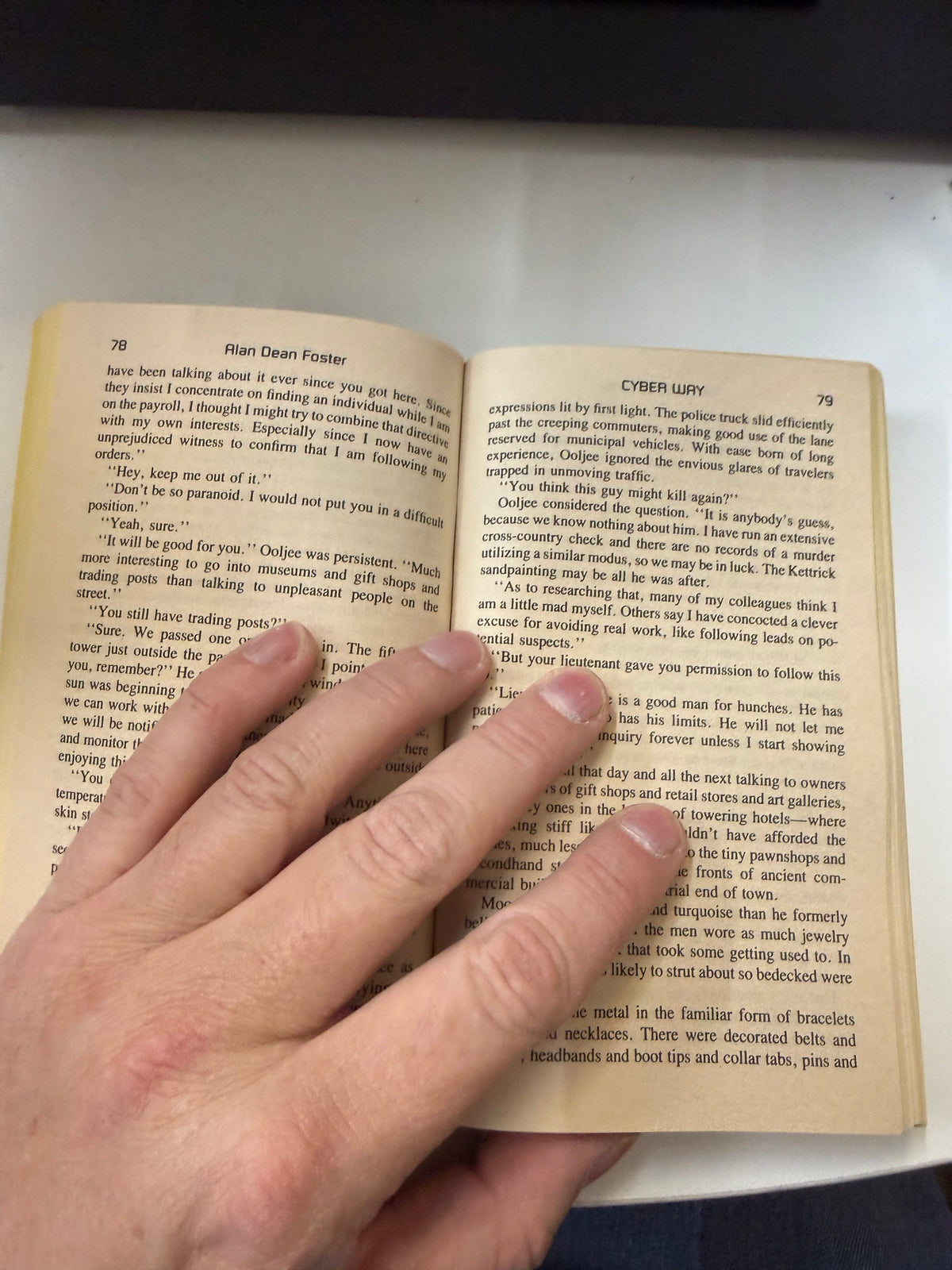 Cyber Way by Alan Dean Foster; actual copy photo 5 of 5