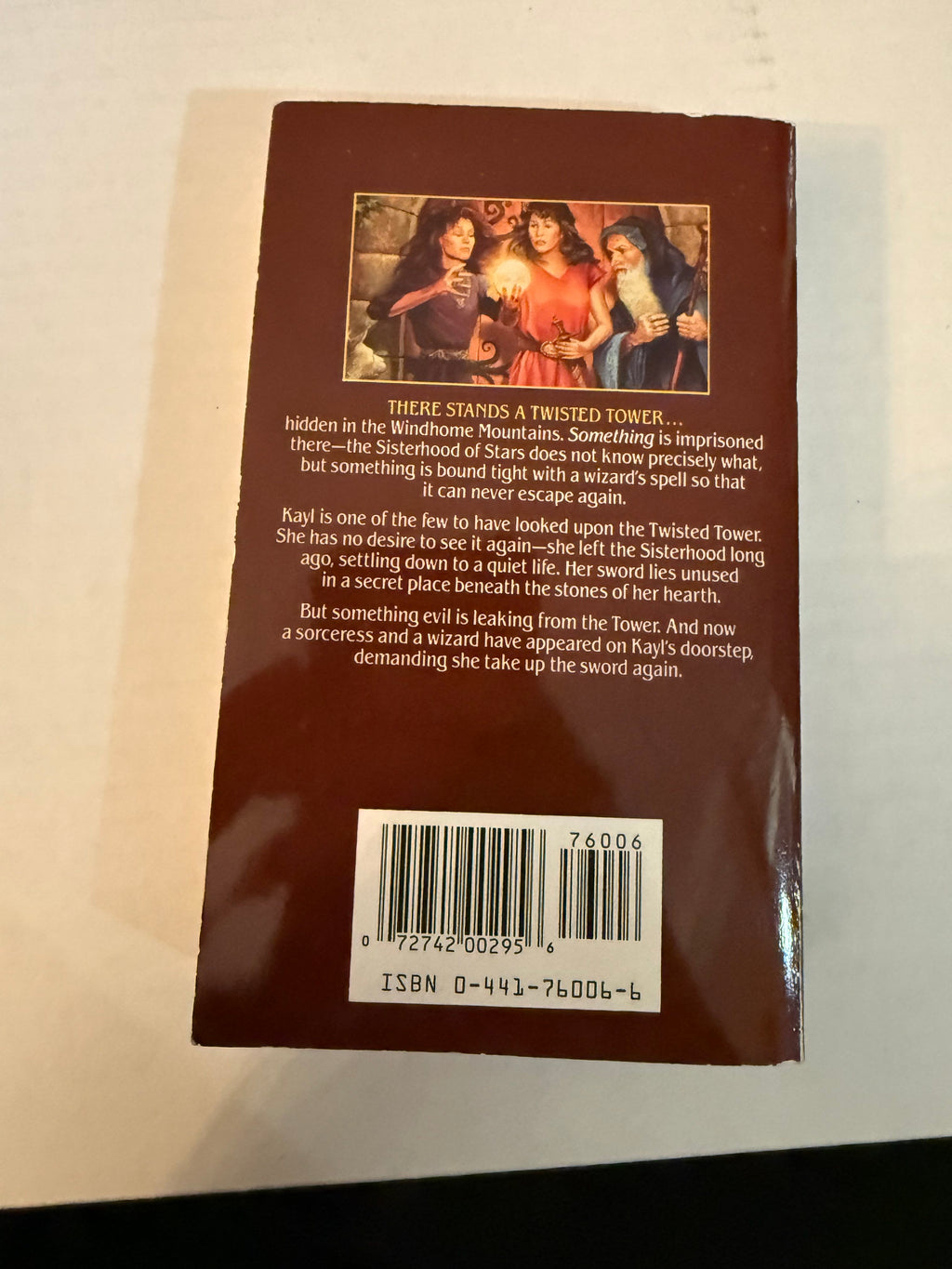 Caught in Crystal, back cover actual copy